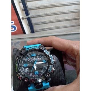 Rel Gio Masculino G Shock Mudmaster Black Out X Preto Azul Claro