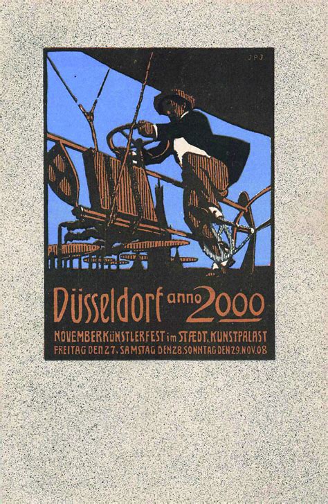 Künstlerfest Düsseldorf 1908 Wiener Werkstätte Postkarten