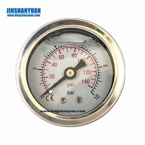 4 Dry Bourdon Tube Air Pressure Gauge With Black Steel Case Bottom