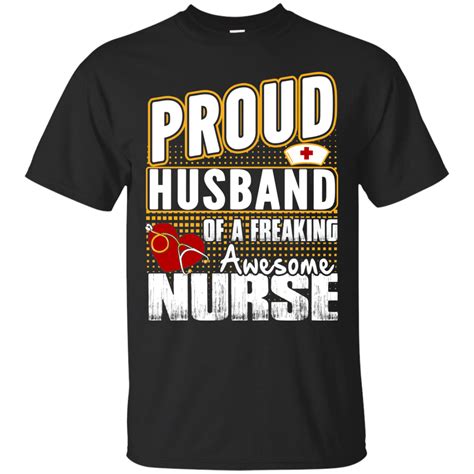 Nurse Husband Shirts Proud Husband Of Awesome Nurse Amyna