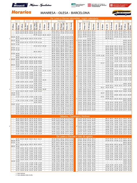 Horarios Monbus Manresa Barcelona Pdf