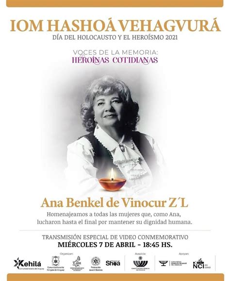 Día Del Holocausto Y El Heroísmo 2021 Homenaje A Heroínas De La Shoá