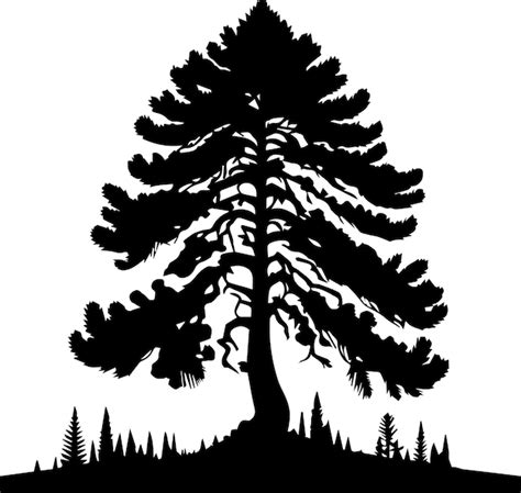 Premium Vector Pine Tree Vector Silhouette