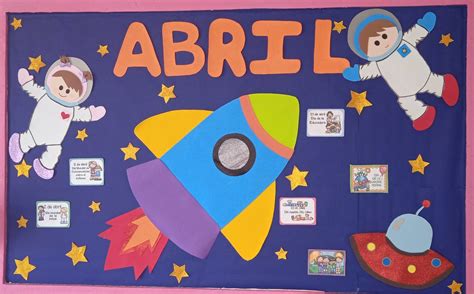 Peri Dico Mural Abril Preescolar Galaxia Manualidades Escolares