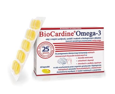 BioCardine Omega 3 Olej z sardynek i sardeli kapsułki MARINEX