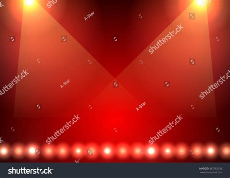 Bright Lights Red Stage Abstract Illustration Stock Illustration 352782158 | Shutterstock