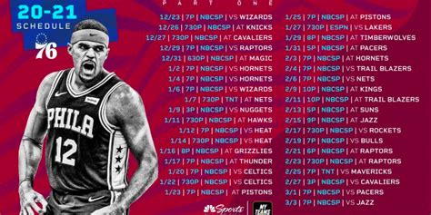 76ers Printable Schedule 2022 23