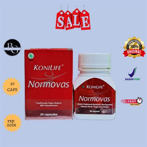 Jual Konilife Normovas Food Supplement Botol 30 Kapsul Alami Turunkan