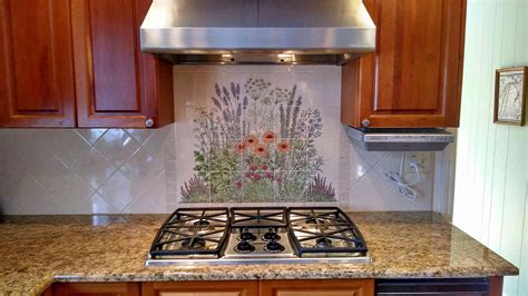 Flowering Herb Garden For Julie Custom Tile Mural