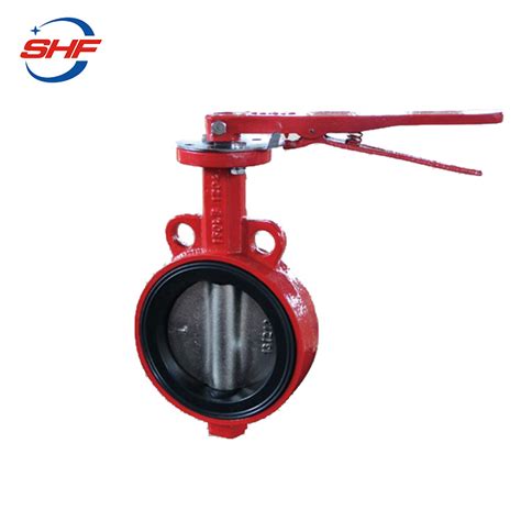 Cast Iron Wafer Rubber Seat Ring Butterfly Valve 150lb For Cement China Butterfly Valve And