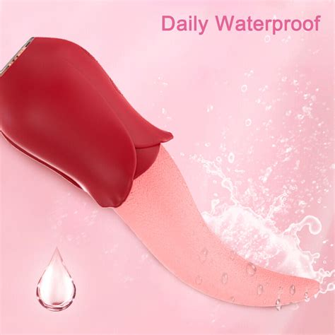 Waterproof Tongue Oral Clit Licking Vibrator G Spot Dildo Sex Toy For