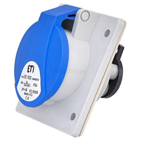Розетка встраиваемая EE-1632 IP54 (16A 230V 2P+PE) ETI (4482076) купить ...
