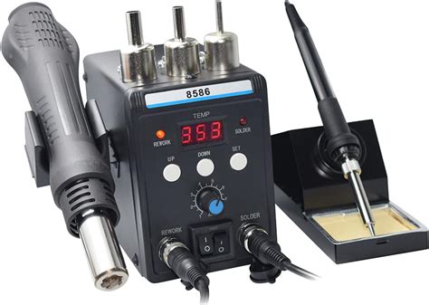 Hot Air Rework Station Digital Display Switch Power Supply Soldering Iron Station For