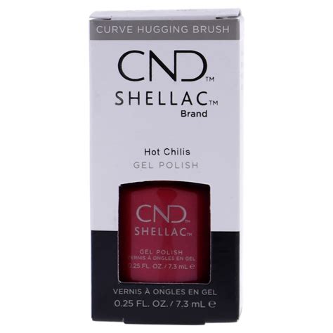CND Shellac Nail Polish Hot Chilis For Women Oz Top Coat Shade Walmart
