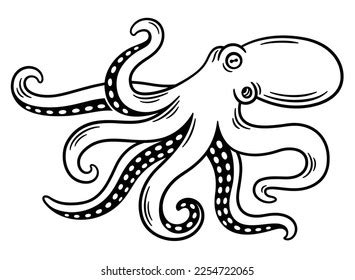 Octopus Clip Art Black And White Photos, Images & Pictures | Shutterstock