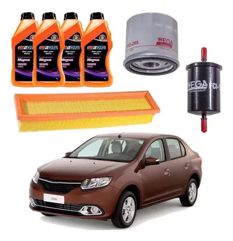 Kit Troca De Óleo Filtros Renault Clio logan sandero 1 0 16v