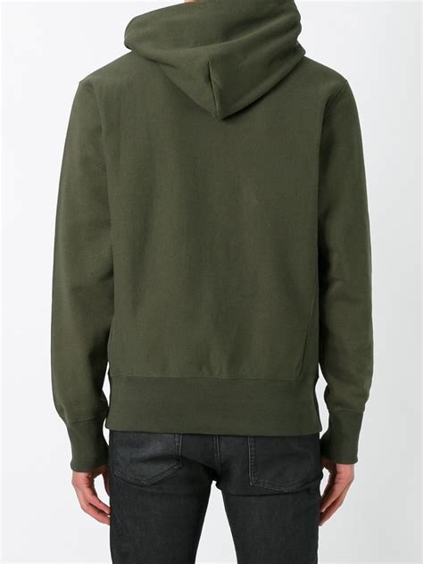 Champion Cotton Army Hoodie In Green For Men Lyst