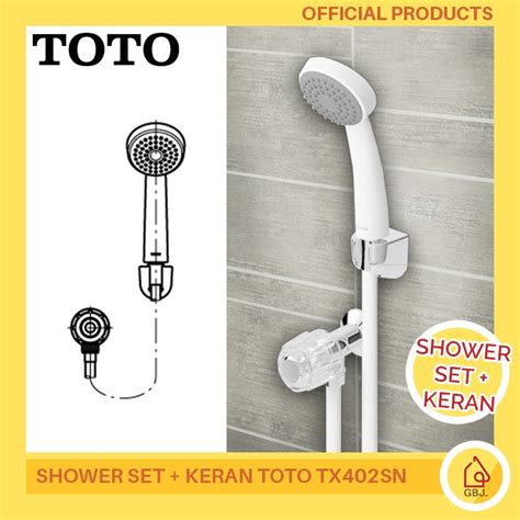 ชดฝกบวอาบนา พรอมวาลวหยด TOTO TX402SN SHOWER Shopee Thailand