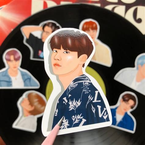 Bts Dynamite Stickers Free Gift Dynamite Teaser Jungkook Etsy