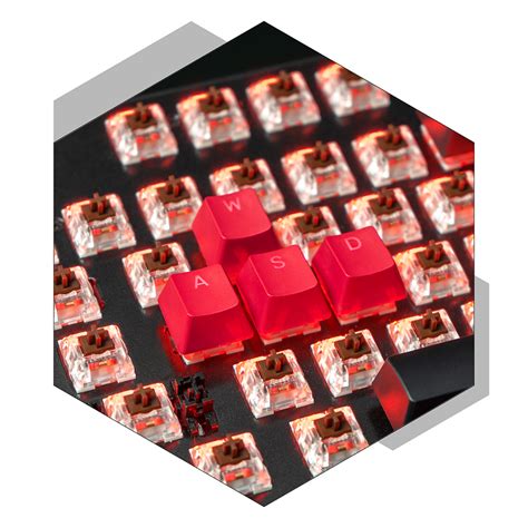 SPC GEAR KC13 Crimson Double Shot PBT Keycaps Klawiatura Cena Raty