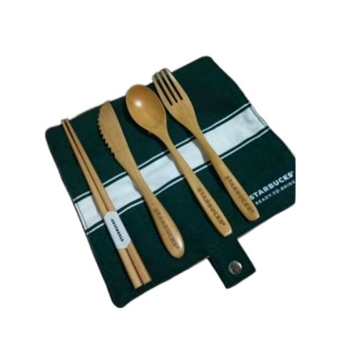 Cod Limited Edition Starbucks Cutlery Set With Pouch Original Lazada Ph