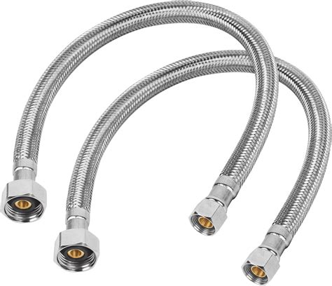 16 Braided Faucet Supply Line 3 8 Comp X 1 2 Fip Stainless Steel Braided Kitchen Faucet Hose