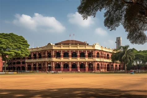 Premium Ai Image Cricket Stadium In Bangalore Karnataka India