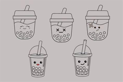 Kawaii Boba Icon Graphic By Rainbowcake433 · Creative Fabrica