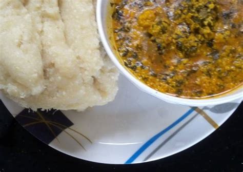 Egusi Soup And Garri Recipe By Lick Fingers Abj Moms Cookpad