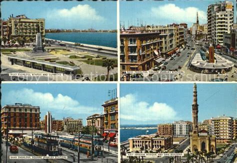 Postkarte Carte Postale Alexandria Alexandrie Aegypten Saad Zaghloul