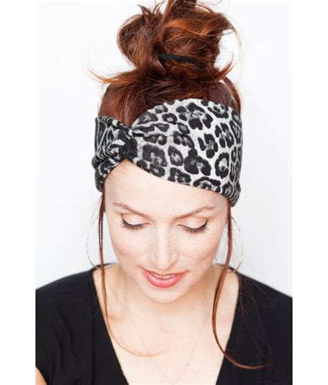 Leopard Headband Twist Headband Leopard Knit Headband Head