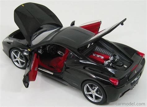 MATTEL HOT WHEELS P Escala FERRARI ITALIA C BLACK MET
