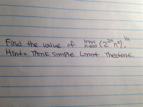 Solved Find The Value Of Lim N To Infty N Chegg