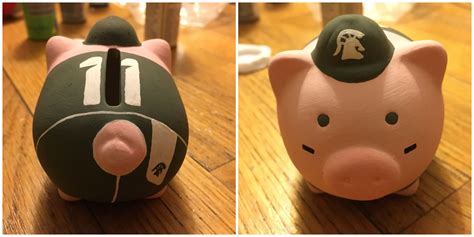 Hand Painted Michigan State Piggy Bank Piggy Bank Computer Mouse