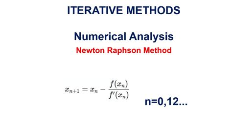 Iterative Methods Numerical Analysis Newton Raphson Method Youtube