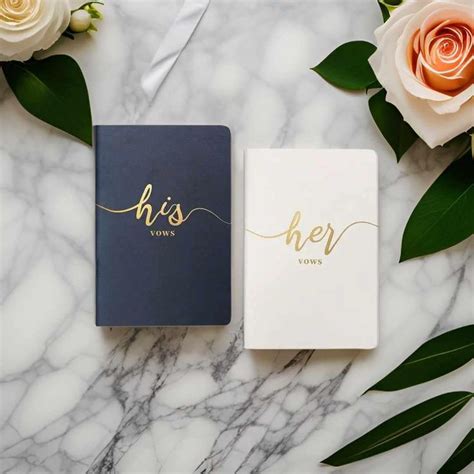 His And Hers Wedding Vows Notebook Wedding Preparations A Timeless