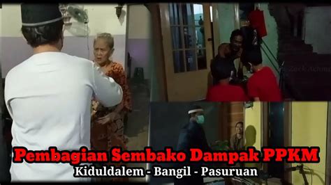 PPKM Diperpanjang Warga RT 05 RW 05 Kiduldalem Bangil Berbagi Sembako