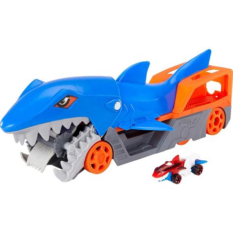 Машинки Hot Wheels Грузовик Голодная акула с хранилищем для машинок GVG Интернет магазин