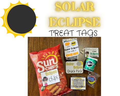 Solar Eclipse Treat Tags Etsy