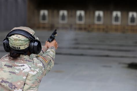 Soldiers ready their marksmanship skills at 25-meter pistol range ...