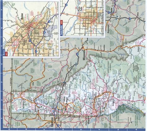 Idaho detailed roads map.Map of Idaho with cities and highways.