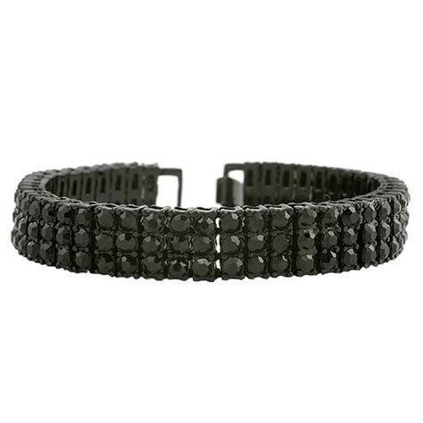 Fashion Men's Bracelet Hip Hop CZ Iced Out Bling Bling Luxury 3 Row ...