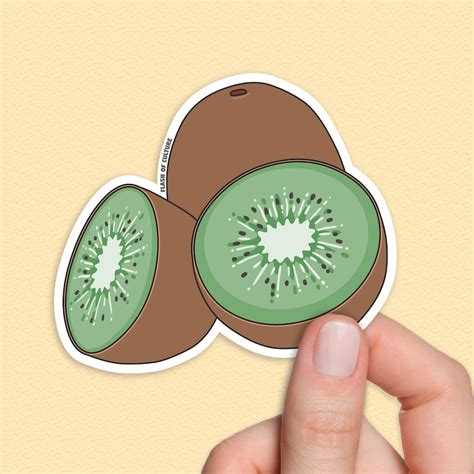 Kiwi fruit sticker Kiwi Stickers New Zealand Kiwi Sticker | Etsy