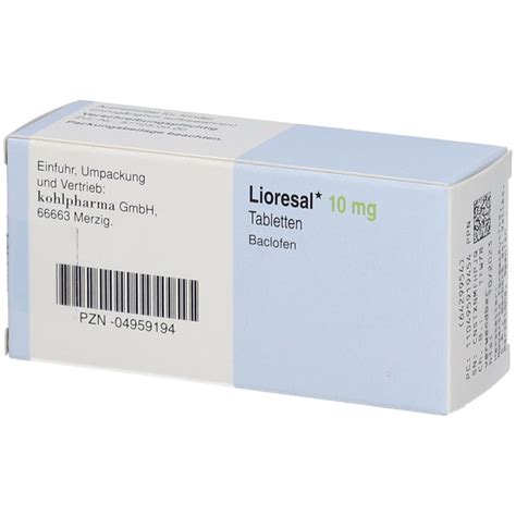 Lioresal 10 Mg 100 St Mit Dem E Rezept Kaufen Shop Apotheke