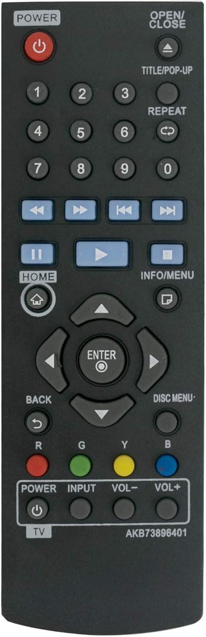 AKB73896401 Remote Control Replacement Fit For LG Blu Ray Disc Player