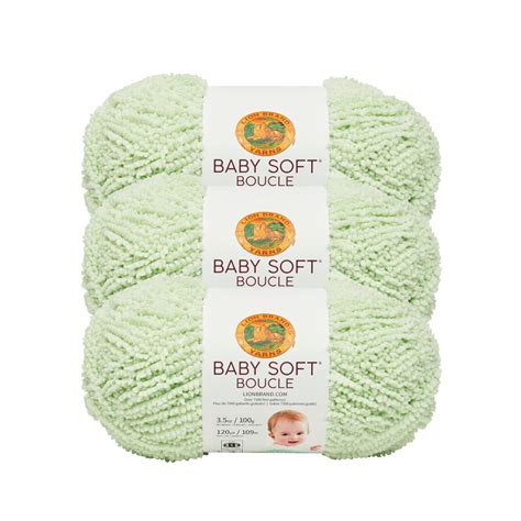 Lion Brand Yarn Baby Soft Boucle Sprout Boucle Baby Bulky Polyester