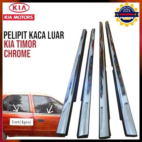 Jual 1set Pelipit Kaca Pintu Lis Kaca Pintu Luar KIA TIMOR Chrome Crom