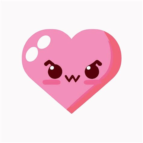 Premium Vector Valentines Day Cute Heart Illustration Heart Kawaii