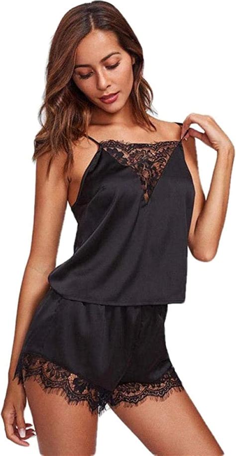 Amazon KSDFIUHAG Sexy Lingerie For Women Naughty Women S Sexy Costumes V Neck Stretch Satin