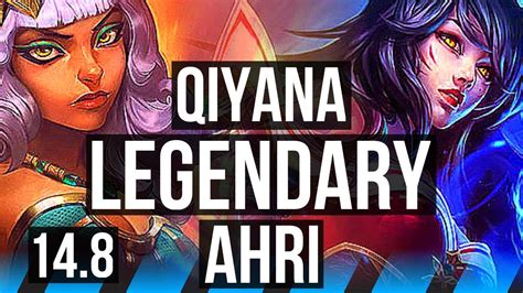 Qiyana Vs Ahri Mid Rank Qiyana Solo Kills Legendary